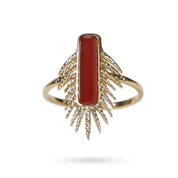 Bague agate rouge