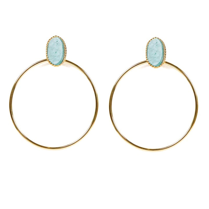 Boucles d’oreilles amazonite