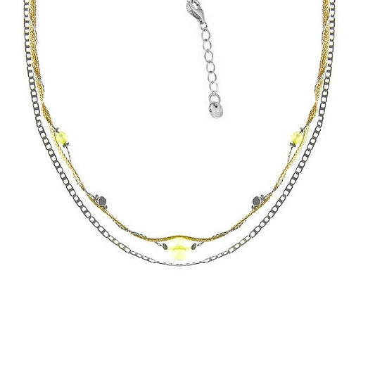 Collier argent et or