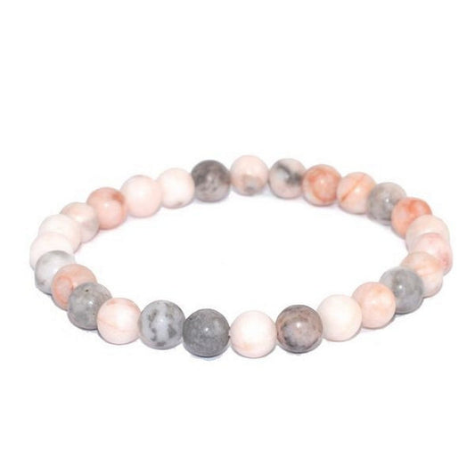 Bracelet jaspe zebre rose