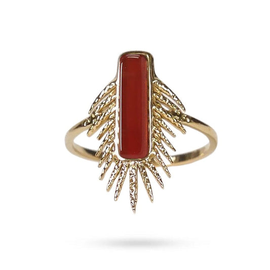 Bague agate rouge