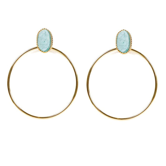 Boucles d’oreilles amazonite