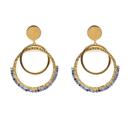 Boucle d’oreille cordierite